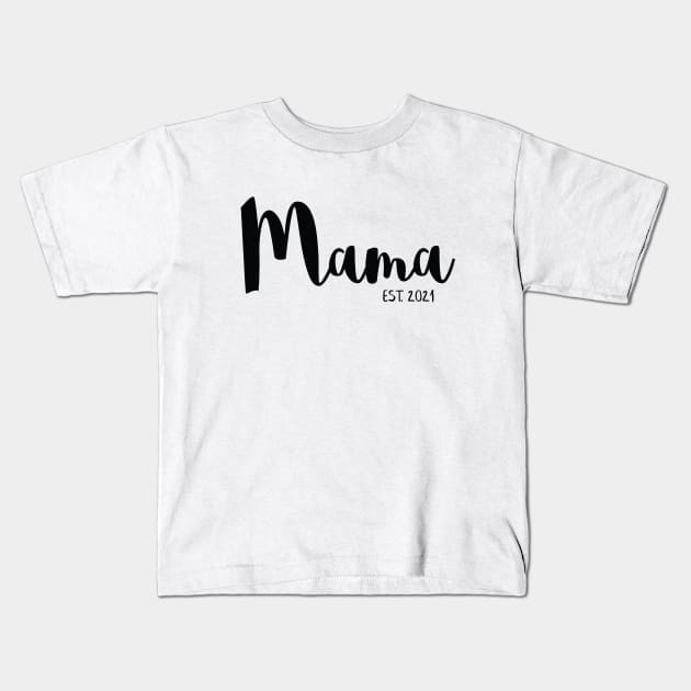 Mama Pregnancy Announcement Kids T-Shirt by Bumblebee's Designs